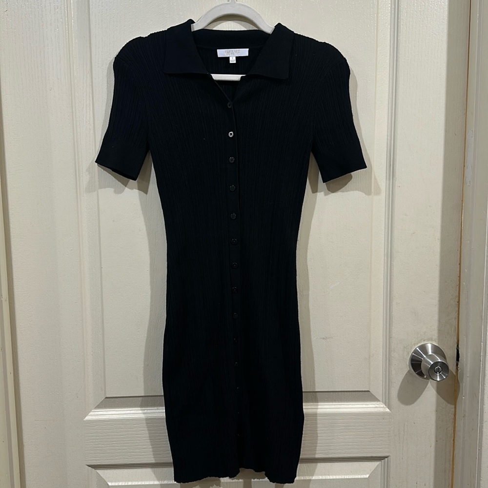 WAVY product, size small, black button dress.